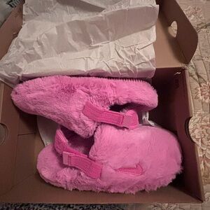 Nike Plush Pink Slippers